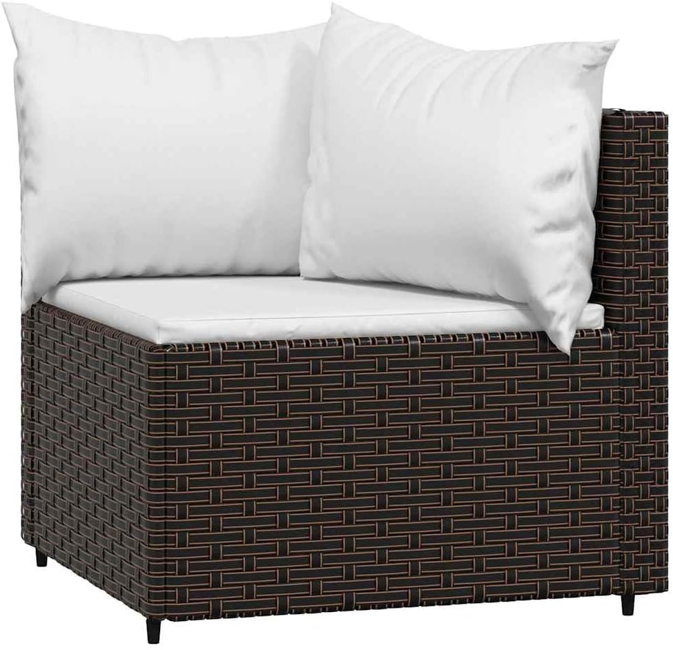 Patio Lounge Set Brown, Cream White, Outdoor Sofas, 319759