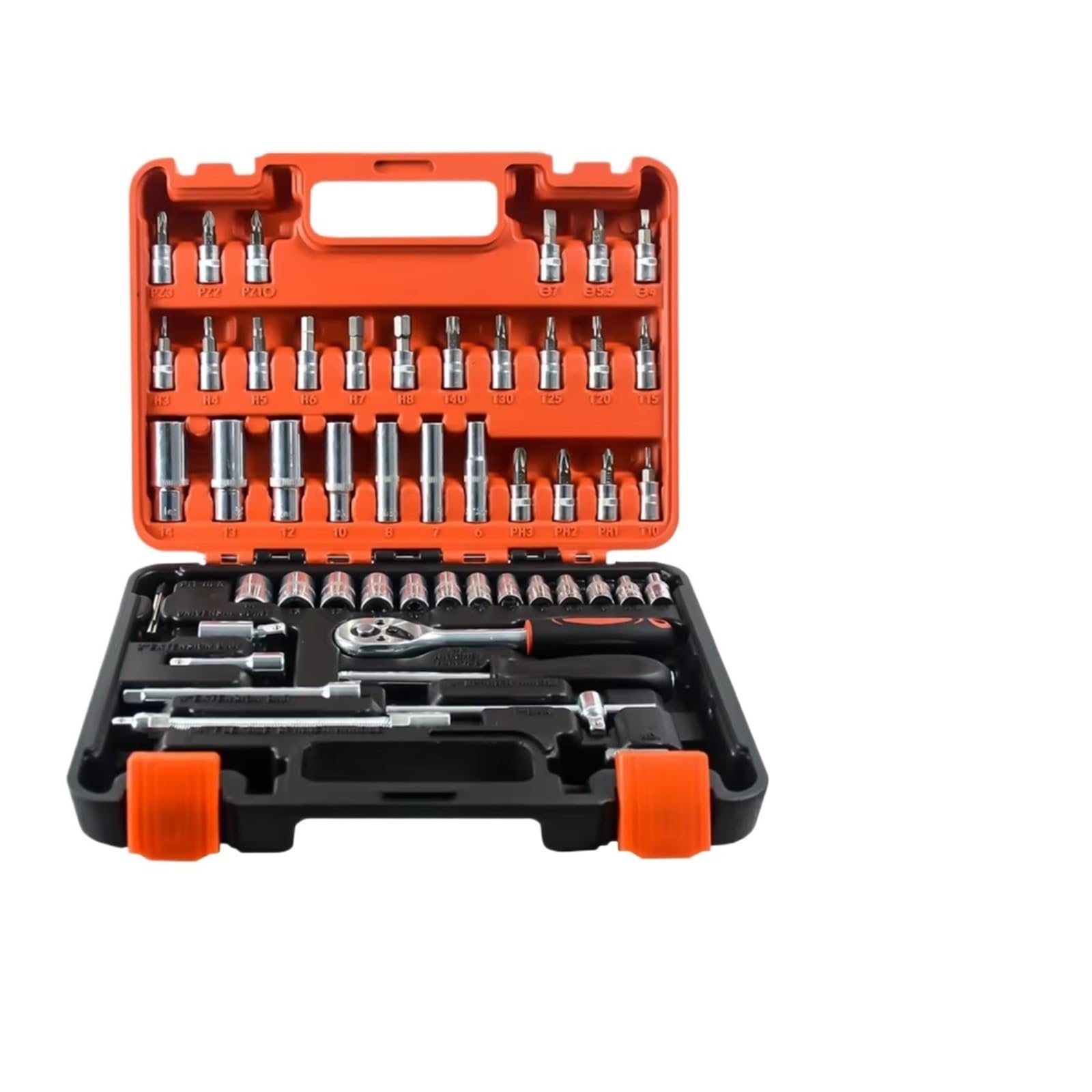 Set attrezzi da meccanico Set Di Strumenti Chiave A Cricchetto A Presa Da 1/4 Pollici Da 53 Pezzi Con Prese Per Punte Metriche E Barra Di Estensione Per La Riparazione Automatica