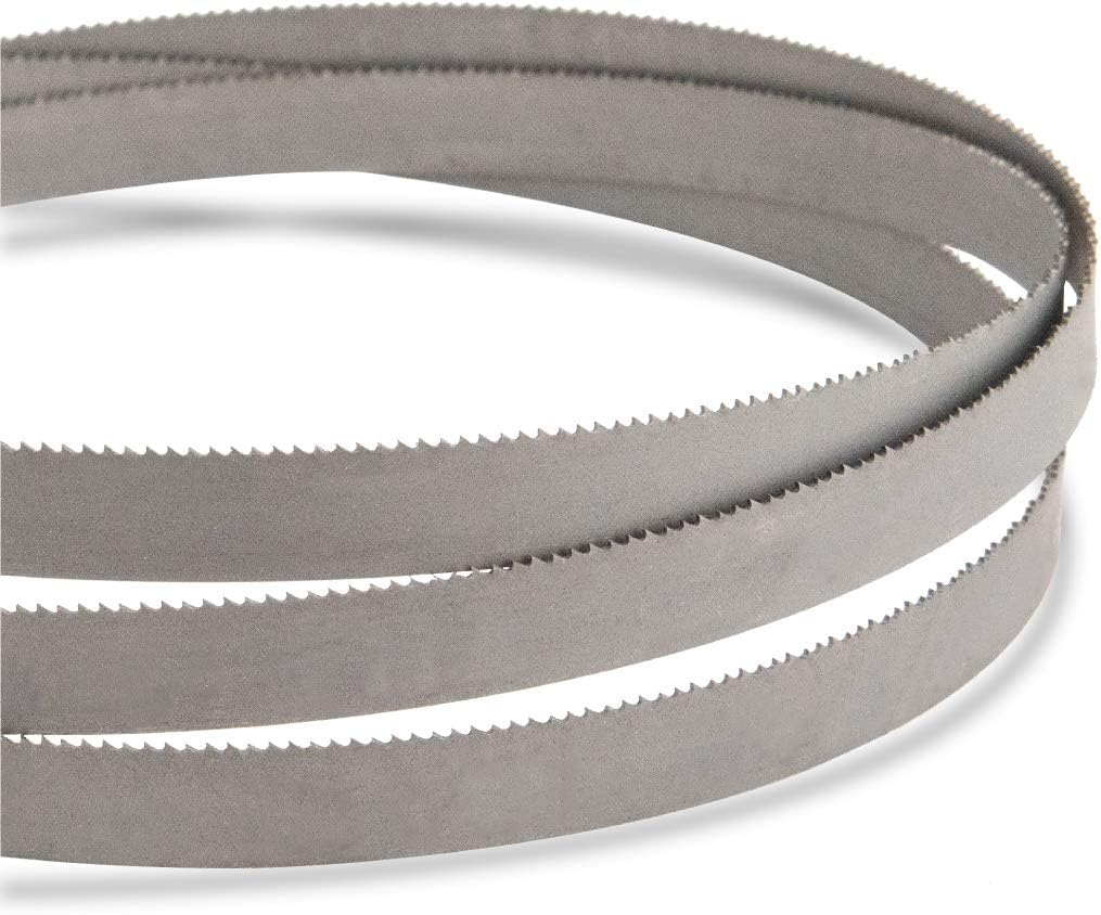 POWERTEC 64-1/2 Inch Bi-Metal Bandsaw Blades, 1/2" x 14 TPI Non-Ferrous Metal Cutting Band Saw Blades for Wen 3970 & BA4664, Delta 20-330, Grizzly, Jet and Shop Fox Band Saw, 10pk (13330-P10)