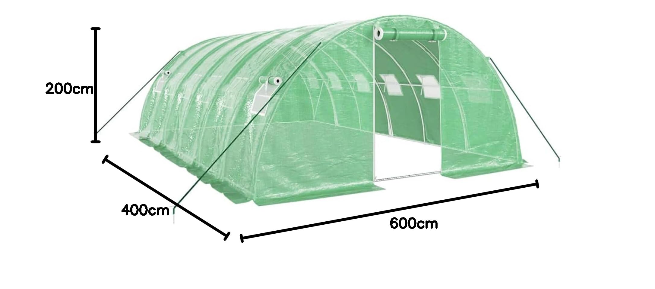ARKEM Invernadero con Estructura de Acero Verde 24 m² 6x4x2 m Pajareras Exterior En Jardin