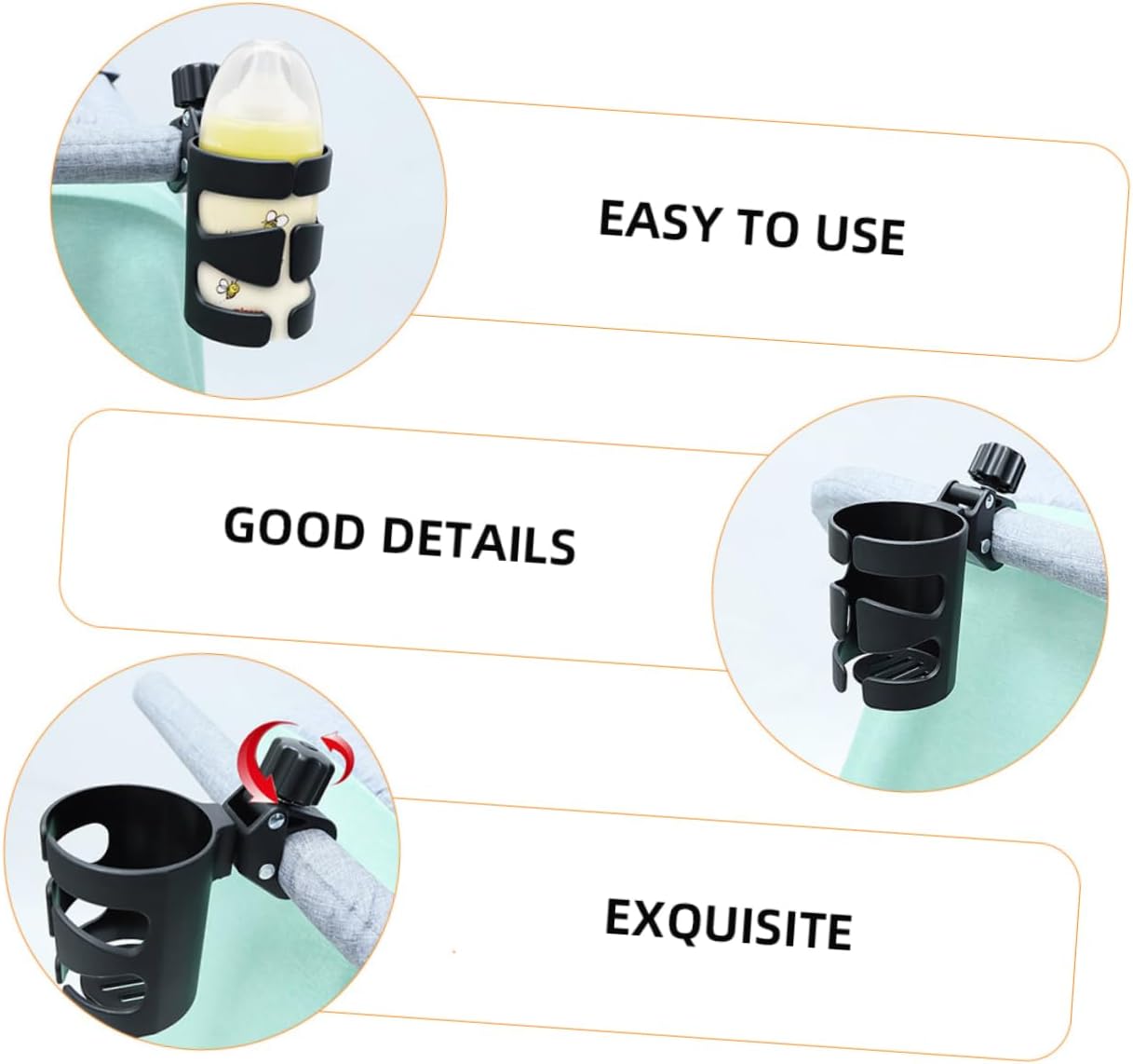 Stroller Cup Holder Versatile Drink Holder for Bottles Cups for Outdoor Activities for Strollers Bicycles