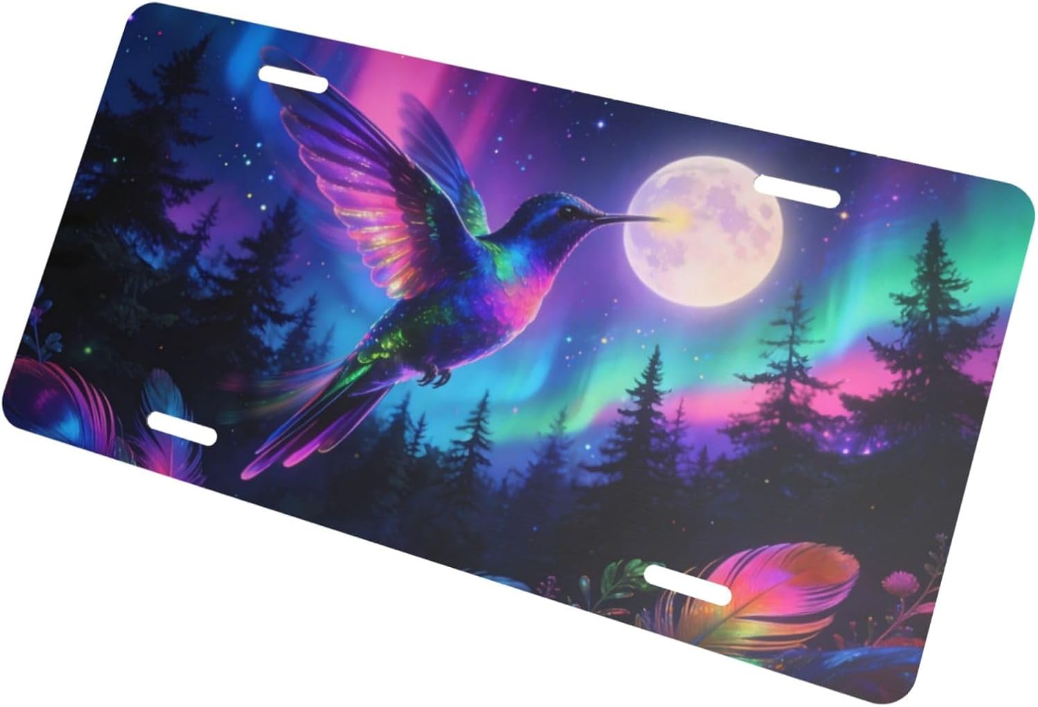 Hummingbird Front License Plate Aluminum Decorative License Plates image 2