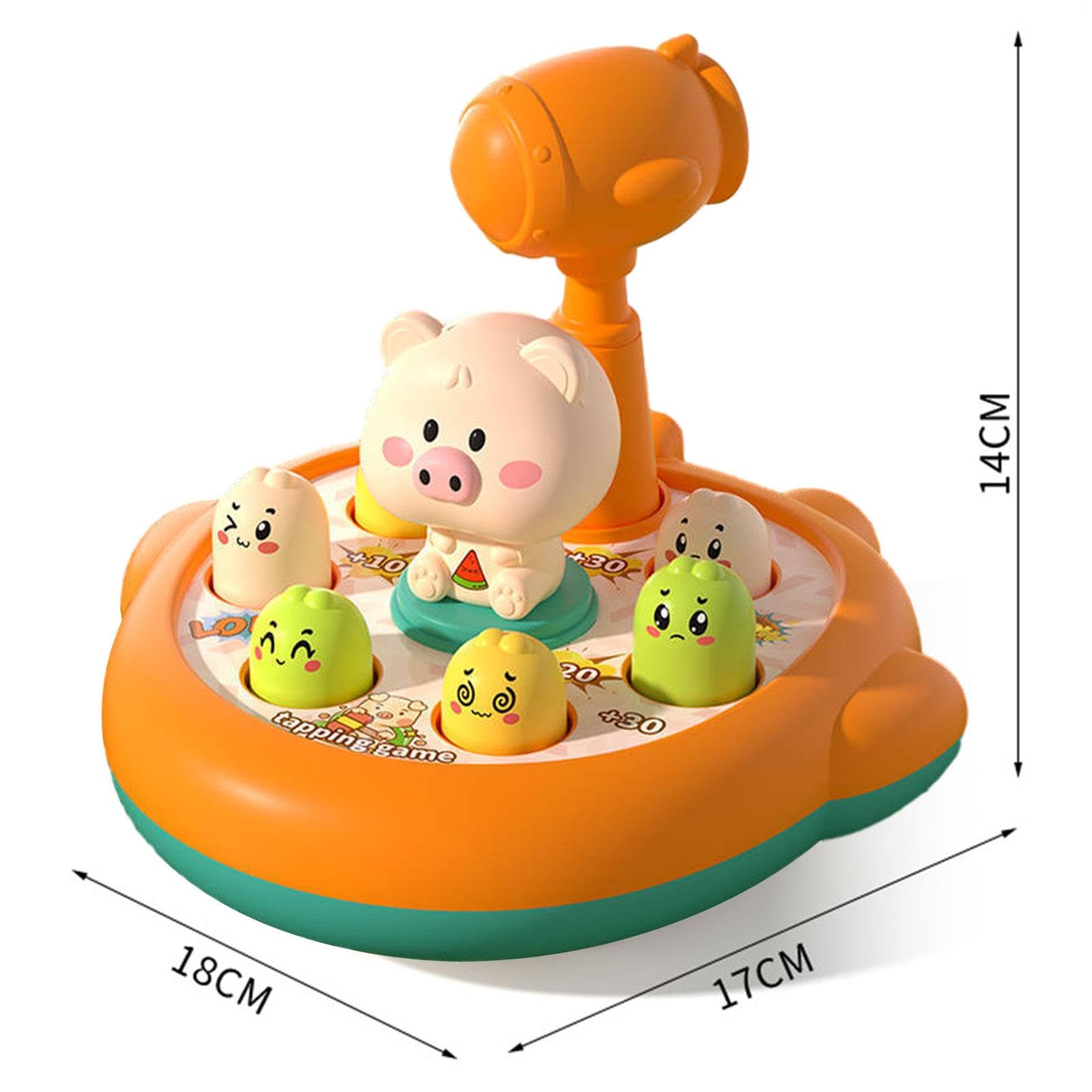 Whack A Mole Game For Kids - Interactive Toddler Toy With Lights & Sound, 2 Hammers