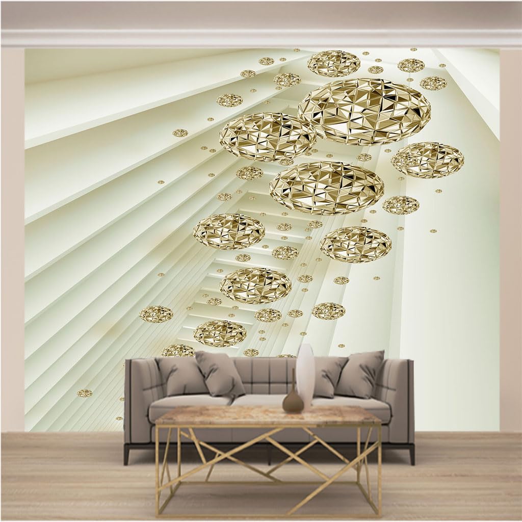 Papier Peint Panoramique Trompe l'oeil 3d Moderne Toison Diamants xl 250 x 175cm