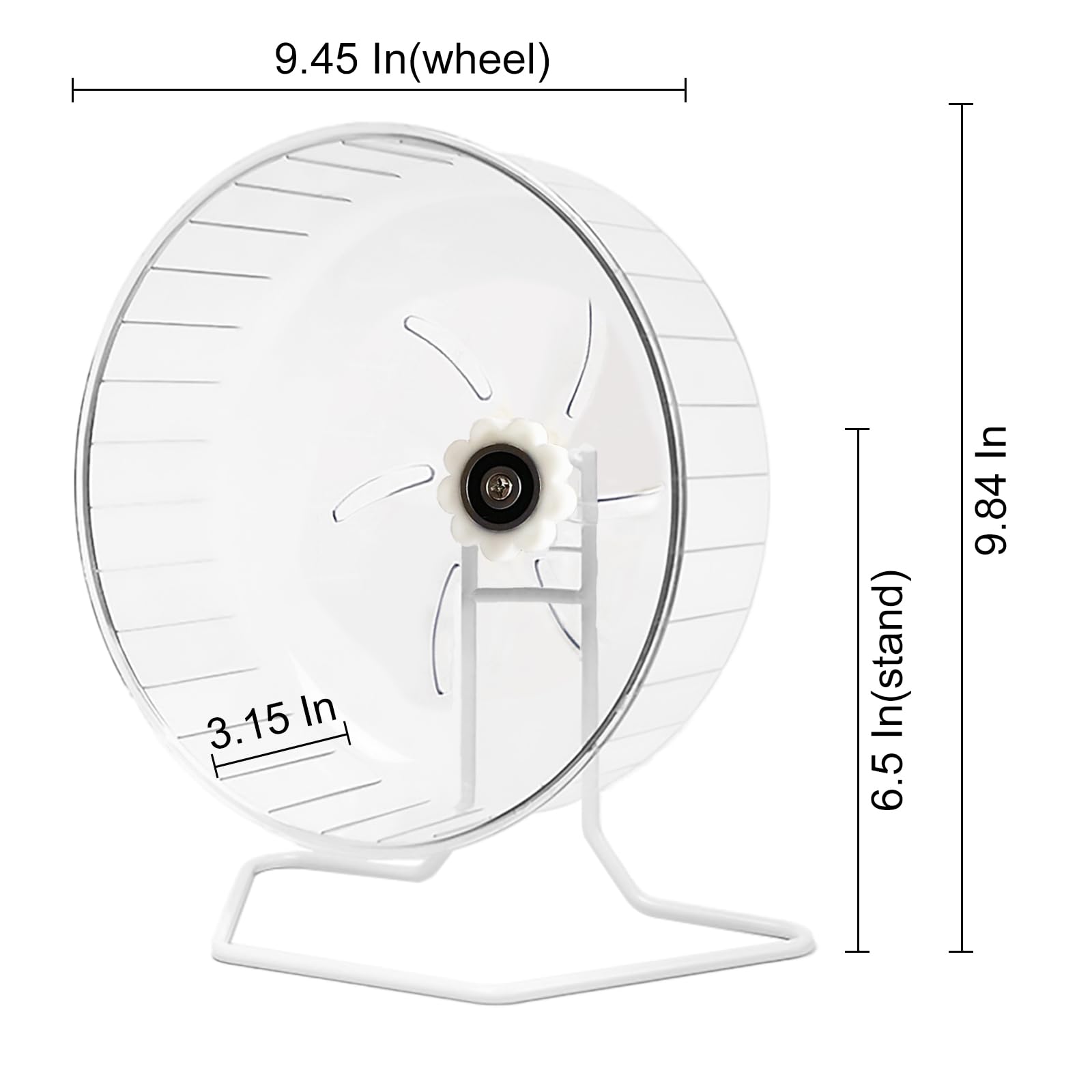 Ruota silenziosa per criceti, giocattolo per criceti, gabbie, accessori, 24 cm, con supporto in ferro, per piccoli animali, gerbilli, ricci, topi e topi siriani