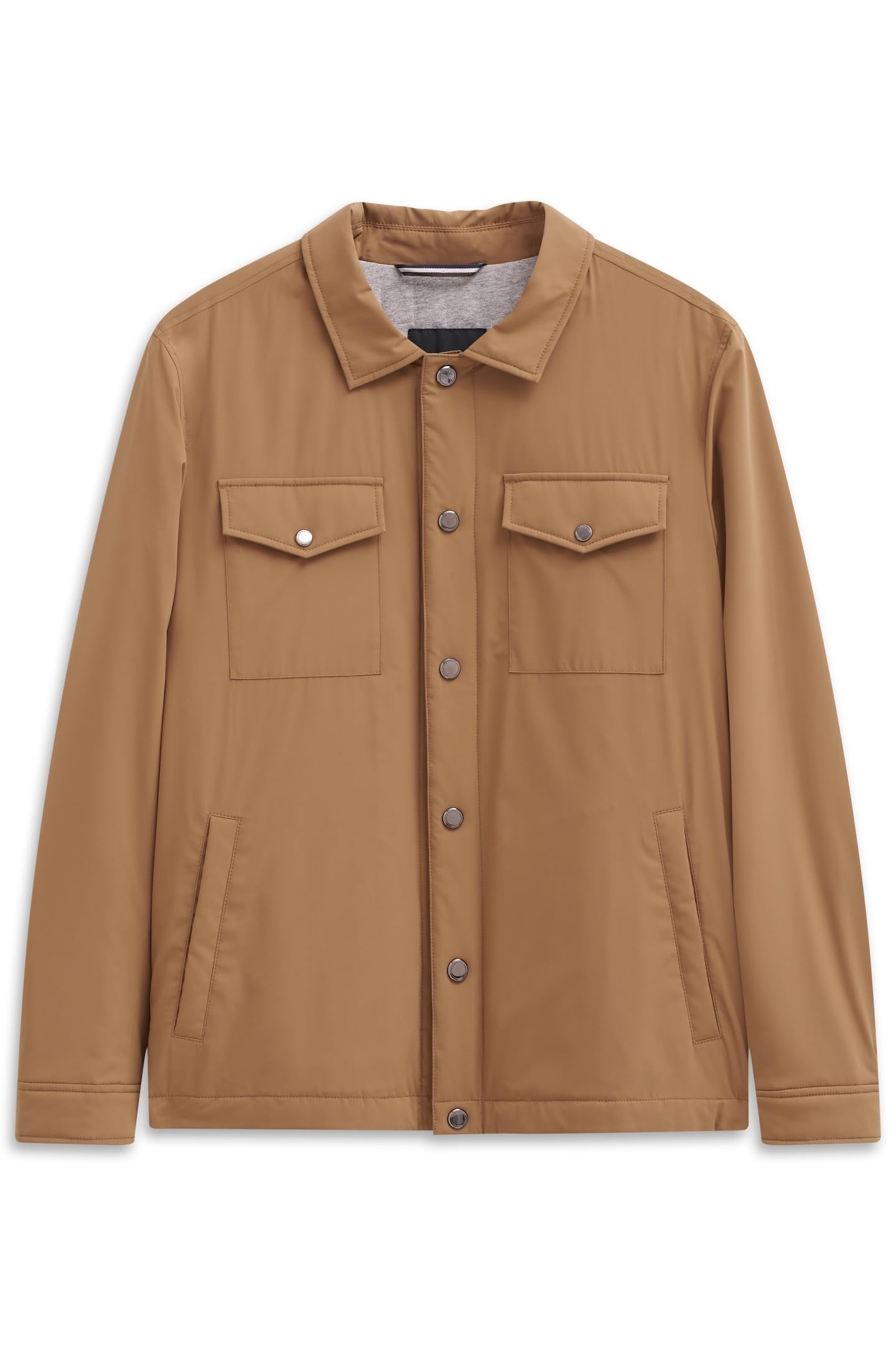 bugatti Herren Übergangsjacke 879200-81036 Regular Fit Flexcity Stretch leicht Soft Druckknöpfe Innentasche Hemdenkragen