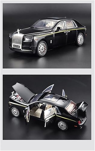 Miniatura 7 de MING ZHEN Modelo de coche de juguete 118 para Rolls Royce Phantom Alloy Luxy modelo de coche fundido a troquel, luz de sonido, regalo para niños