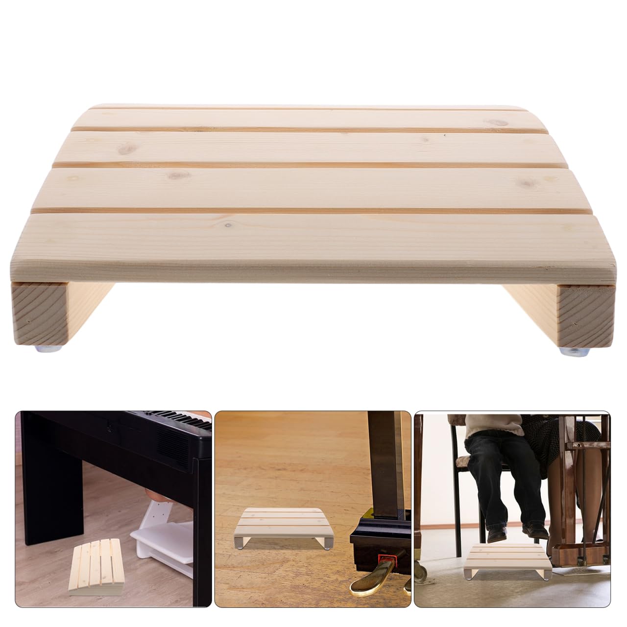 TOYANDONA Ergonomischer Kinder Klavierhocker Aus Holz Mit Bequemem Polster Fußstütze Für Anfänger Klavierübungen Idealer Klavierstuhl Für Musikschule Und Zuhause 11.81X9.84X4.72 Zoll