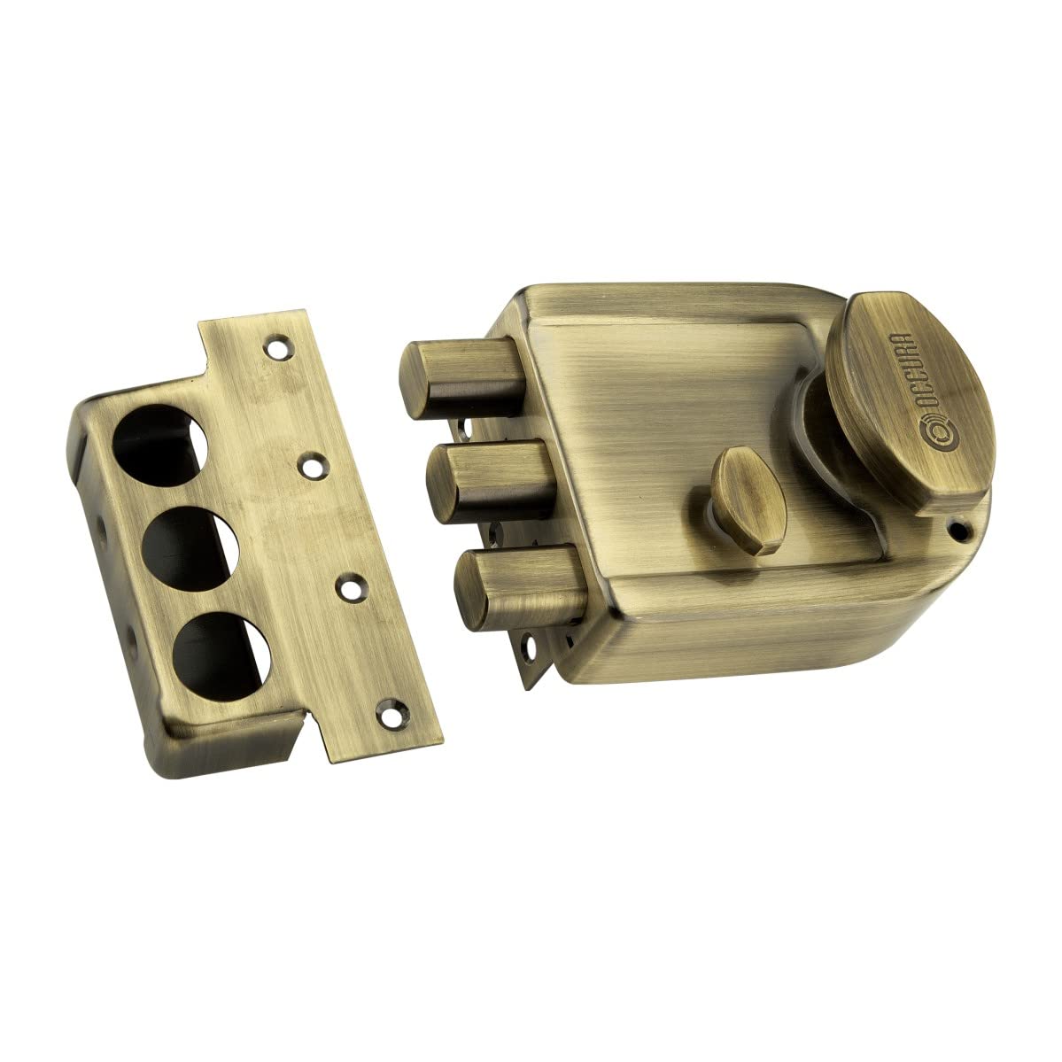 OCCURA Main Door Lock Tri Bolt with 4 Reversible Computer Brass Keys, Brass Antique Finish Best Suitable for Double & Single Doors. (B09KQNP8CR) Amazon Price History, Amazon Price Tracker