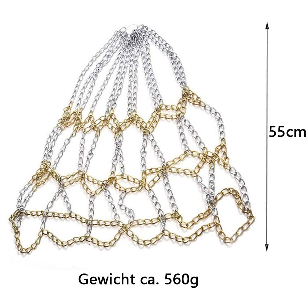 ProLeo Basketball net, chain basketball hoop, metal net basketball basket net replacement net steel chains net basketball net made of metal. - Image 3