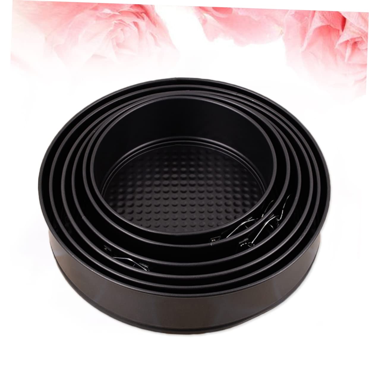 PRETYZOOM 6 Moldes Redondos Antiadherentes para Tartas Hebilla