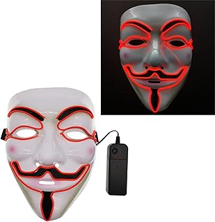 Máscara LED - V para Vendetta Máscara Anonymous Guy Light Up Hacker Máscaras de juego de rol Accesorios de fiesta Brillant...