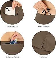 Vista 5 de Falda atlética con leggings, leggings con falda de tenis para mujer con bolsillo