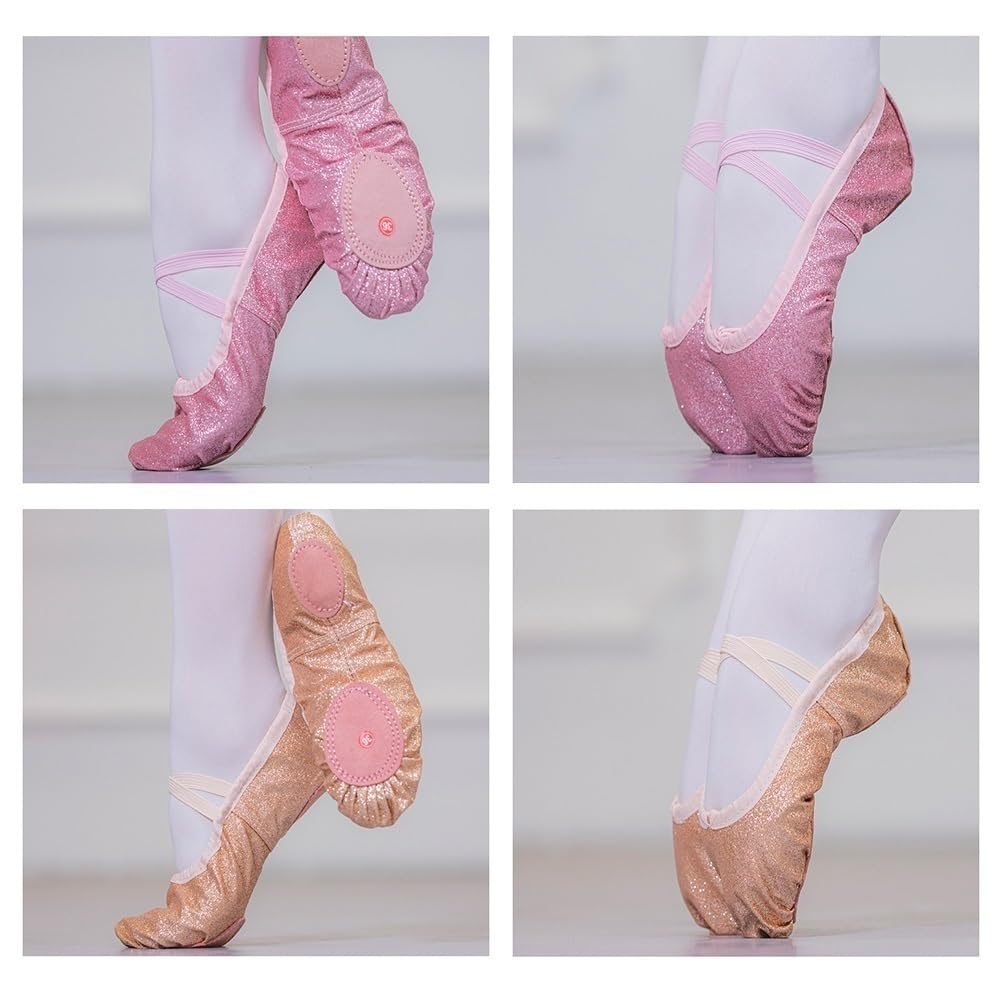 Amazon.com: LNJMRU Ballet Shoes Glitter Ballet Dance Shoes Yoga