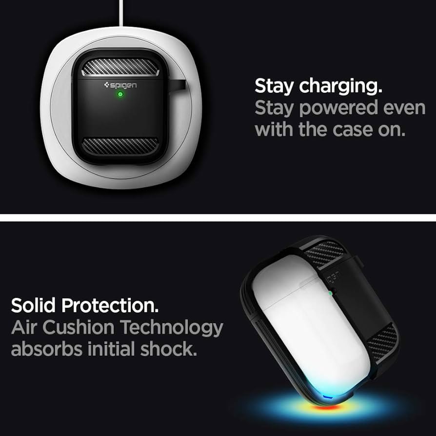 Amazon | [Spigen] Apple AirPods ケース カバー 第1世代 / 第2