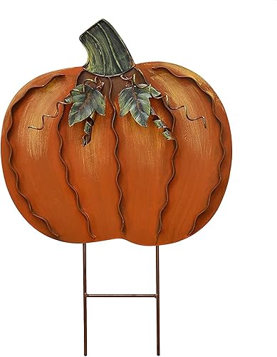 Estacas de metal rústico para patio, decoraciones al aire libre para el hogar, calabazas de metal de pie, estacas de jardín para decoración de disponible en Yaxa Peru