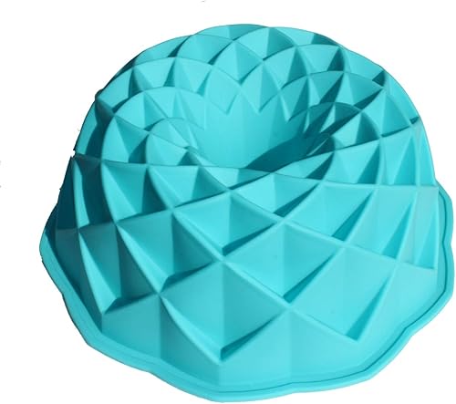 X-Haibei Molde de silicona para hornear pan, gelatina, gelatina, pudín de gelatina, para hornear, 8.3 pulgadas