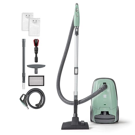 Kenmore pet Friendly Lightweight Bagged Canister Vacuum Cleaner with Extended telescoping Wand, HEPA Filter, Retractable Cord, and 2 Cleaning Tools, Green