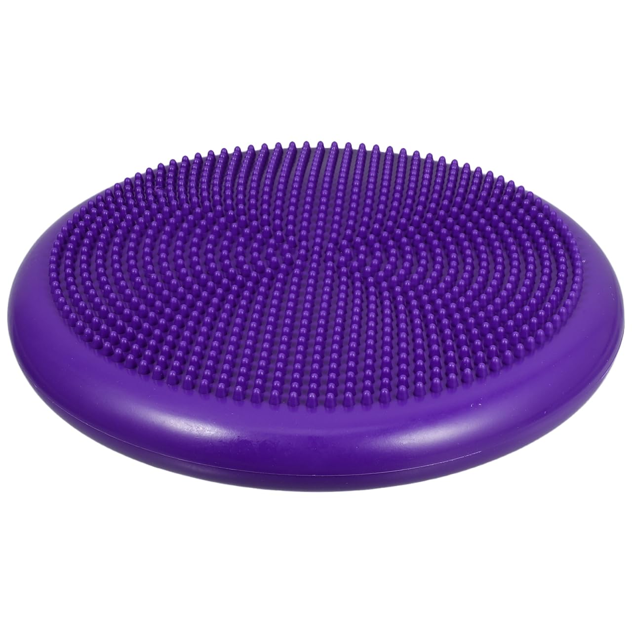 VICASKY Inflatable Balance Disc Cushion with Pump Extra Thick Core Stability Wobble Seat for Posture Improvement and Back Pain Relief Sensory Input Wiggle Pad for Adults 13.39In Diameter Purple