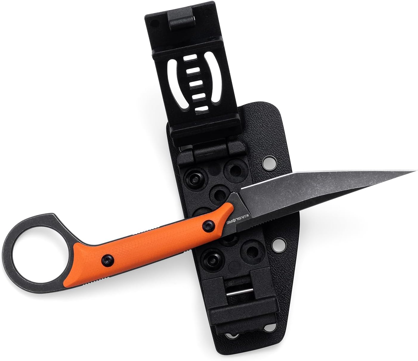 KS527 Fixed Blade Knife, D2 Blade G10 Handle for Men Women, with Kydex Sheath, Utility Knife for EDC Survival Hiking Camping Outdoor Everyday (Orange) - Image 4