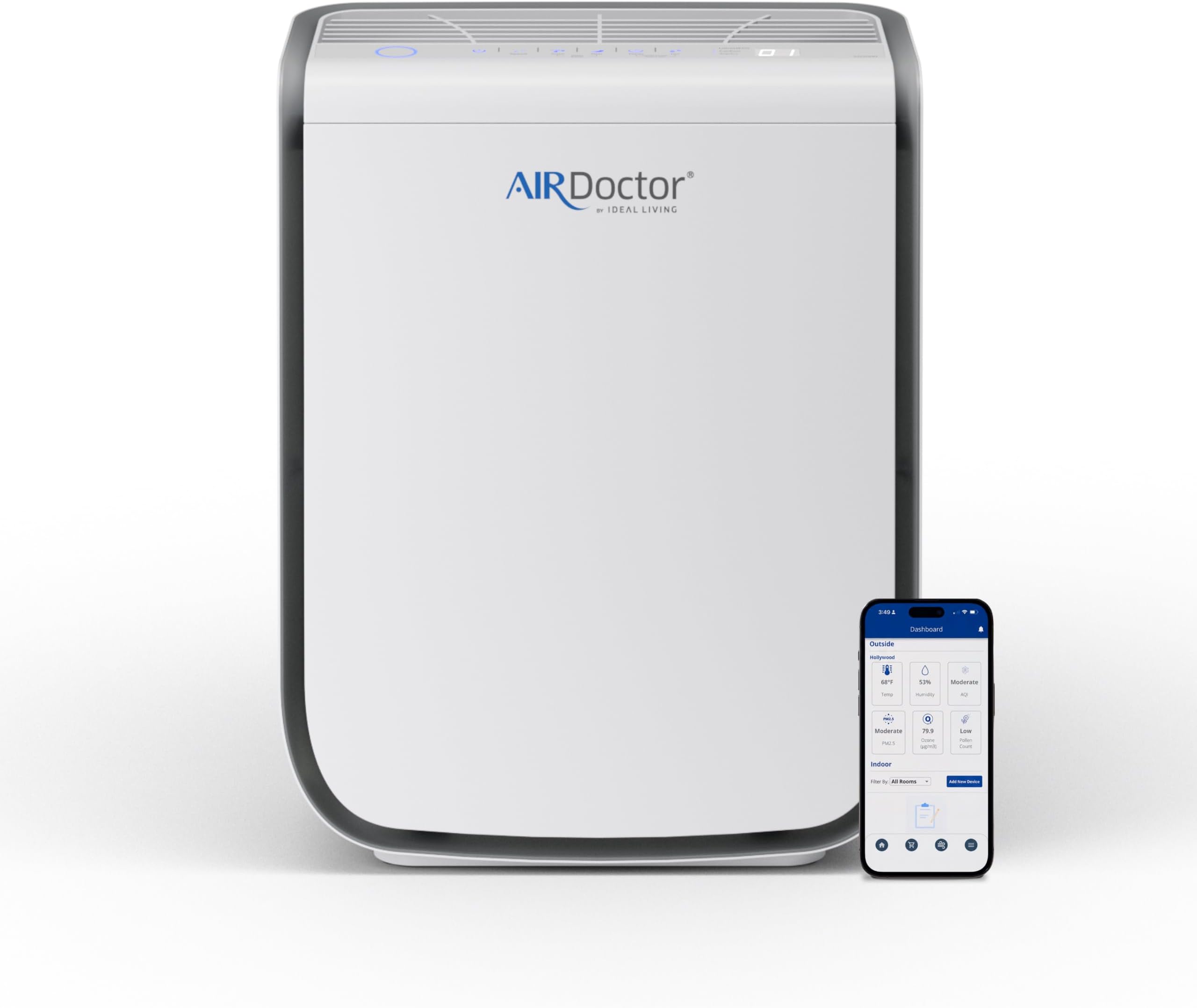 AIRDOCTOR 2000i SMART Air Purifiers for Small Rooms & Medium/Small Bedrooms. 3 Stage Filtration with Pre-Filter, UltraHEPA, Carbon/VOC (AirDoctor 2000i Smart)