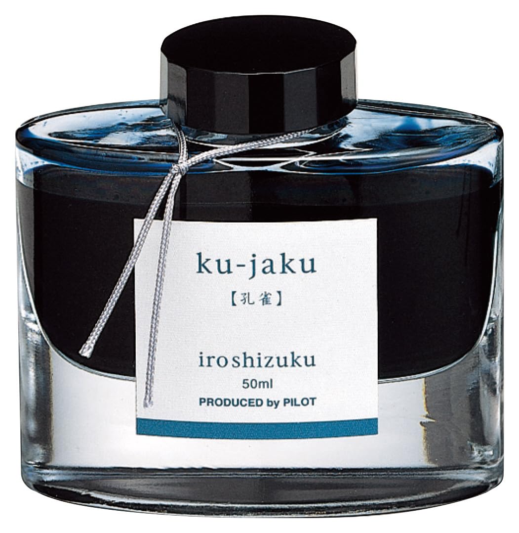 Pilot Iroshizuku Fountain Pen Ink - 50ml Bottle - Ku-Jaku Peacock