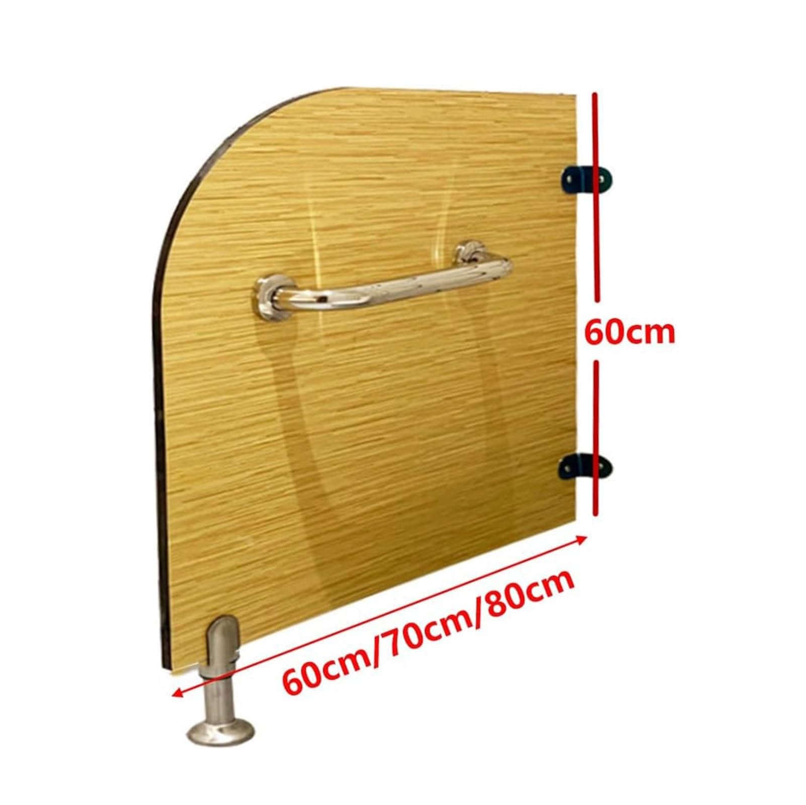 Generico Schermo divisorio Impermeabile per WC - Parete divisoria per orinatoio per casa, Ufficio, scuole, asili, Centri Commerciali - Maggiore Privacy (60x60 cm)