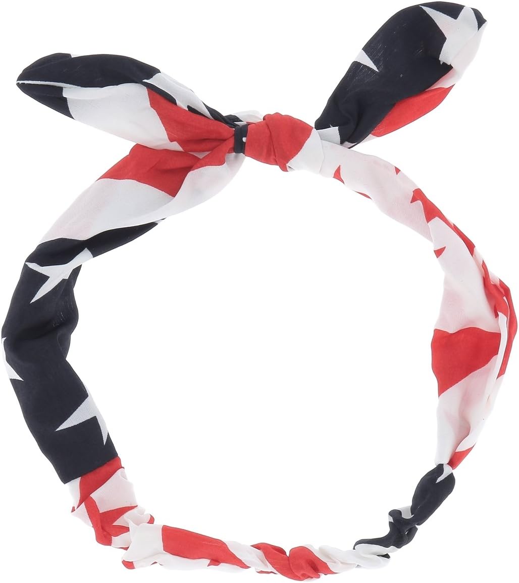American Flag USA Bow Headband Hair Accessory
