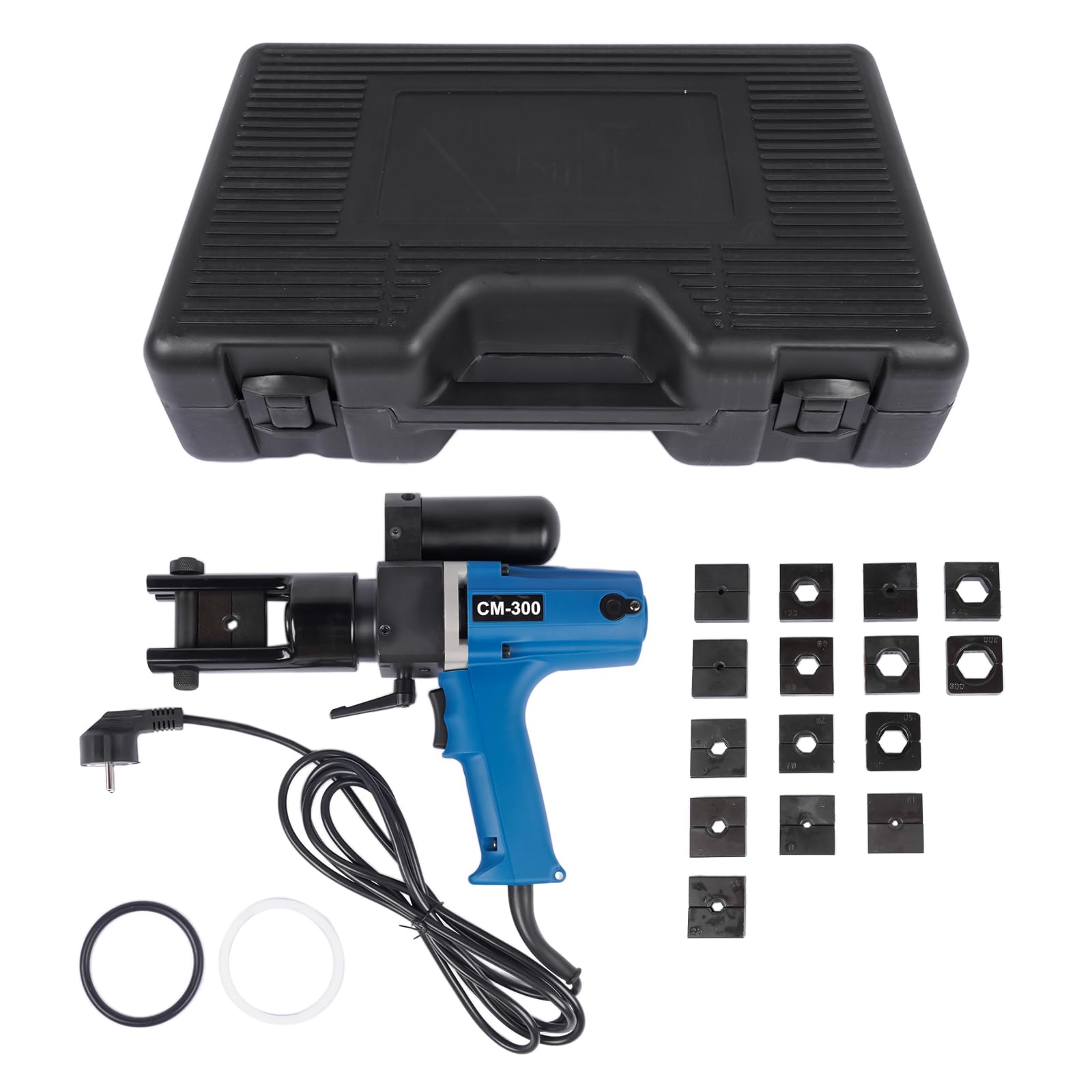 120KN - Pinza crimpatrice idraulica 4-300 mm², con 15 set di crimpatrici per capicorda in rame e alluminio GLOSSY AUTO PARTS