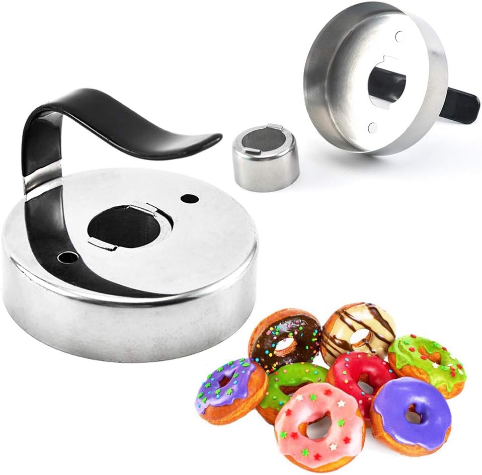 DIY Donut Cutter, 3 Inch Stainless Steel Doughnut Mould Maker with Grip ...