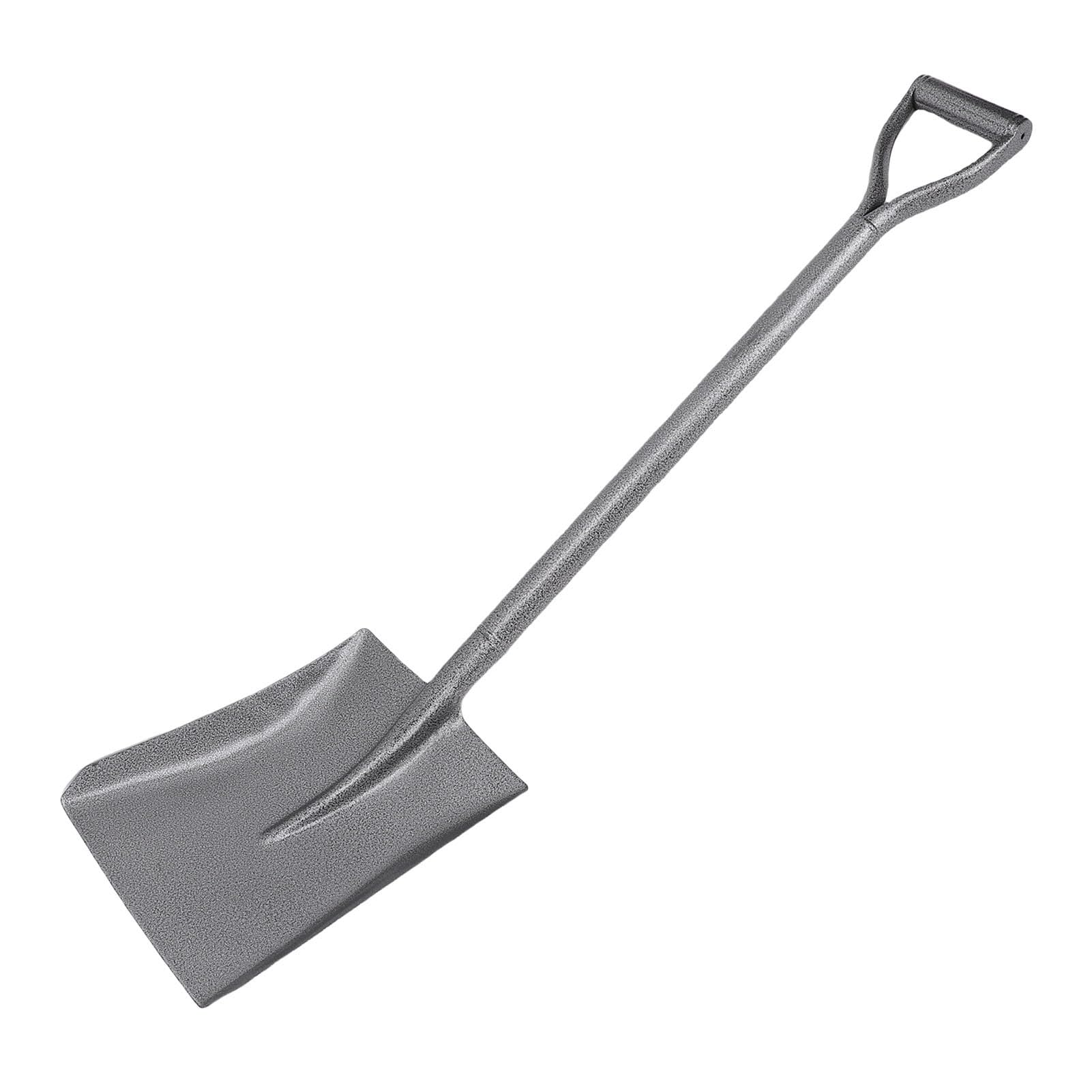 FTVOGUE Pala de Jardín, Pala de Excavación de Acero Al Manganeso con Cabeza Plana, Corto de 100 Cm, Empuñadura en D, Hoja de 300 X 230 Mm, para Jardinería, Plantación, Excavación de Suelo en Patios