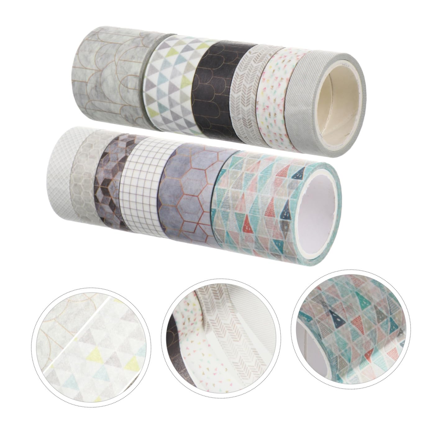 SHINEOFI 36rotoli Washi Tape Adesivo Decorativo Per Scrapbook Materiale Carta Facile Da Strappare Stampa Chiara Vari Modelli Per e Artigianato