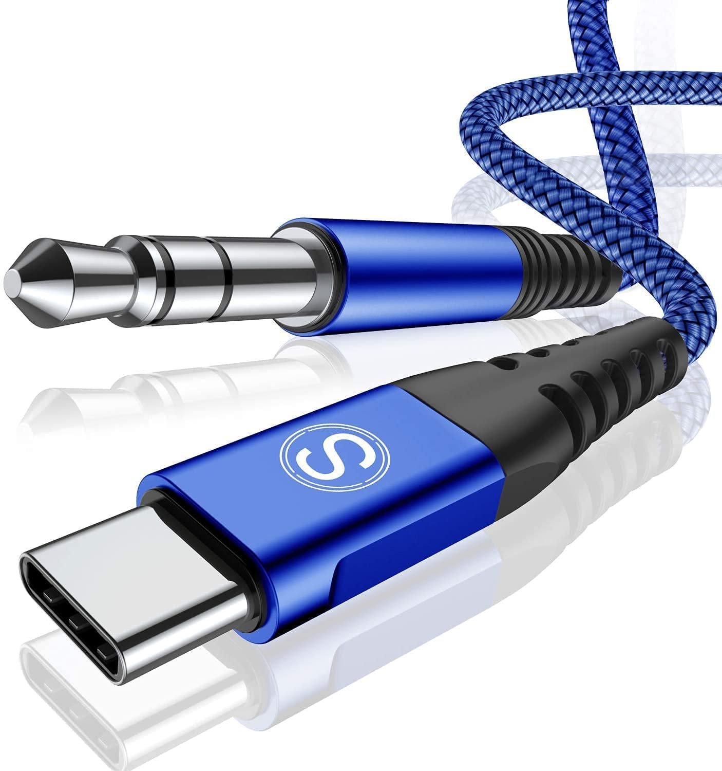 USB Type C to 3.5mm Audio Aux Cable 4ft USB C to 3.5mm Headphone Car Stereo Speaker Aux Cord for iPhone 17 16 15 Pro Max Plus MacBook iPad Pro,Samsung