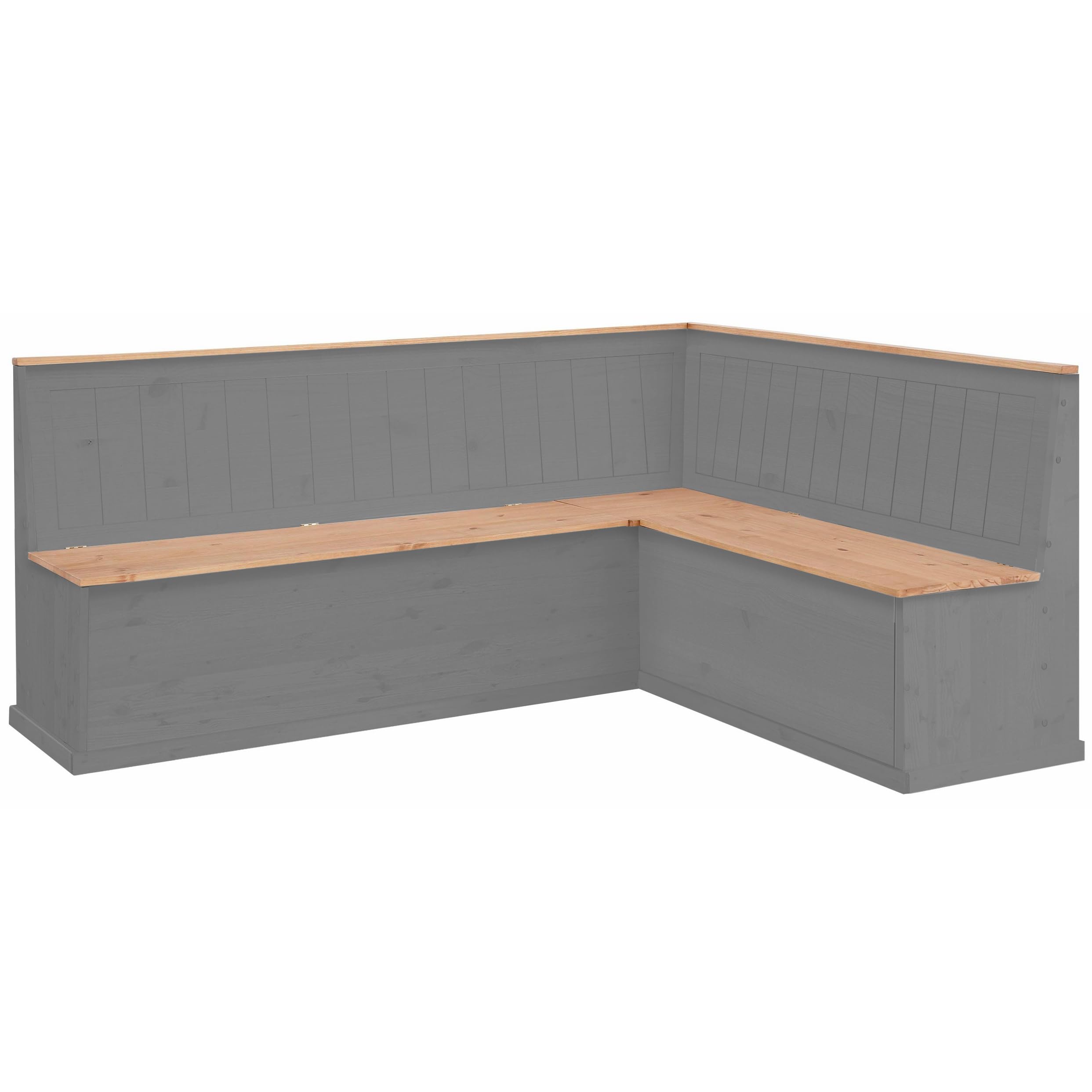 Dorel - Sara Corner Bench - Pine - Grey - 90 x 202 x 162 cm