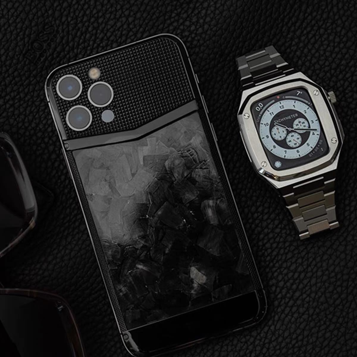 Correa de reloj de acero inoxidable de lujo para hombre compatible con Apple Watch Band 40 41 44 45 46 49 mm, caja dorada y correa para iWatch Series Ultra SE 4 5 6 7 8 9 para mujer
