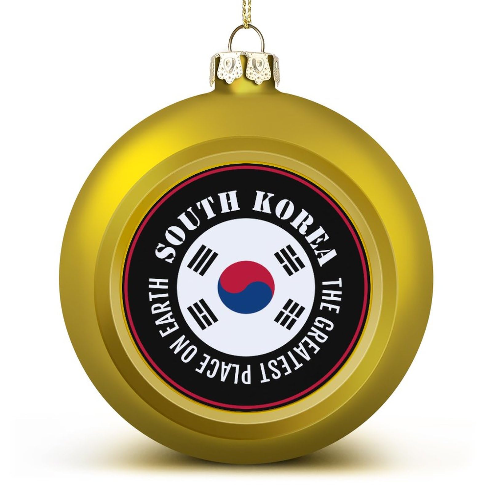 Luijorgy Men's South Korea Xmas Ball Ornat - Flag Ball Ornats Nations Flag Hanging Ornats Keepsake Souvenir For Christmas Tree Decoration Seasonal Holiday Party Supplies