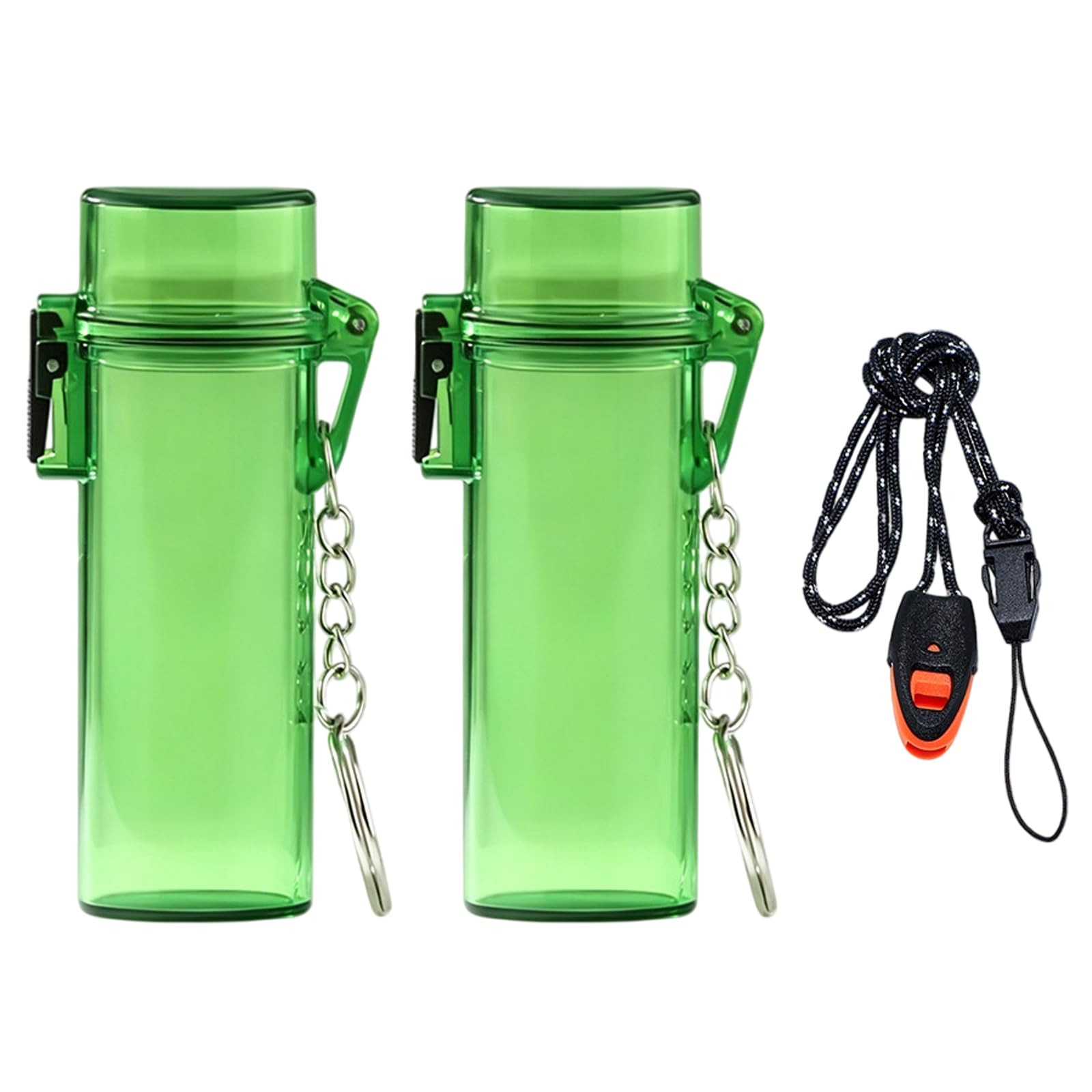Introti 2pcs Plastic Gas Oil Lighters Sleeve for BIC Lighter Smoking Accessories Plastic Waterproof Lighter Case Cigarette Travel Sleeve Case for Outdoor Activities (Clear Green)