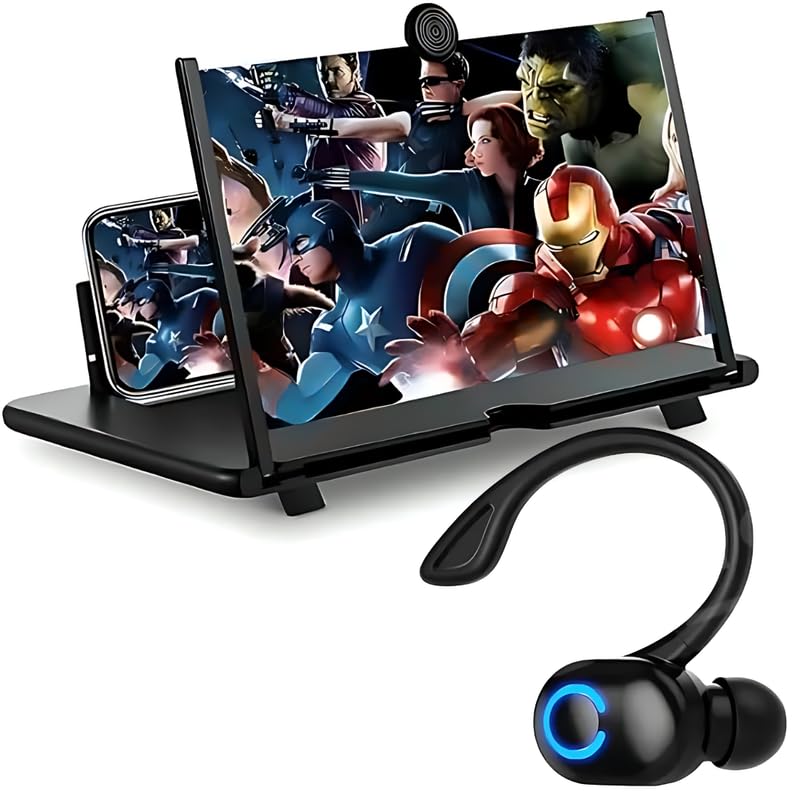 Drumstone 𝐂𝐨𝐦𝐛𝐨 C925-3D Screen Magnifier: Video Amplifier, Eye Protection, Enlarged Expander & Supermini Wireless Headset: Single-Ear Bluetooth Headset–Best Gift(𝟏𝟓-𝐘𝐞𝐚𝐫 𝐖𝐚𝐫𝐫𝐚𝐧𝐭𝐲)-image-10