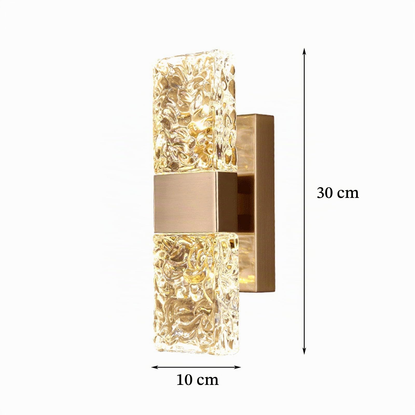 zhxinashu Aplique de Pared Vintage de Cristal LED para Pasillo, Luz Cálida
