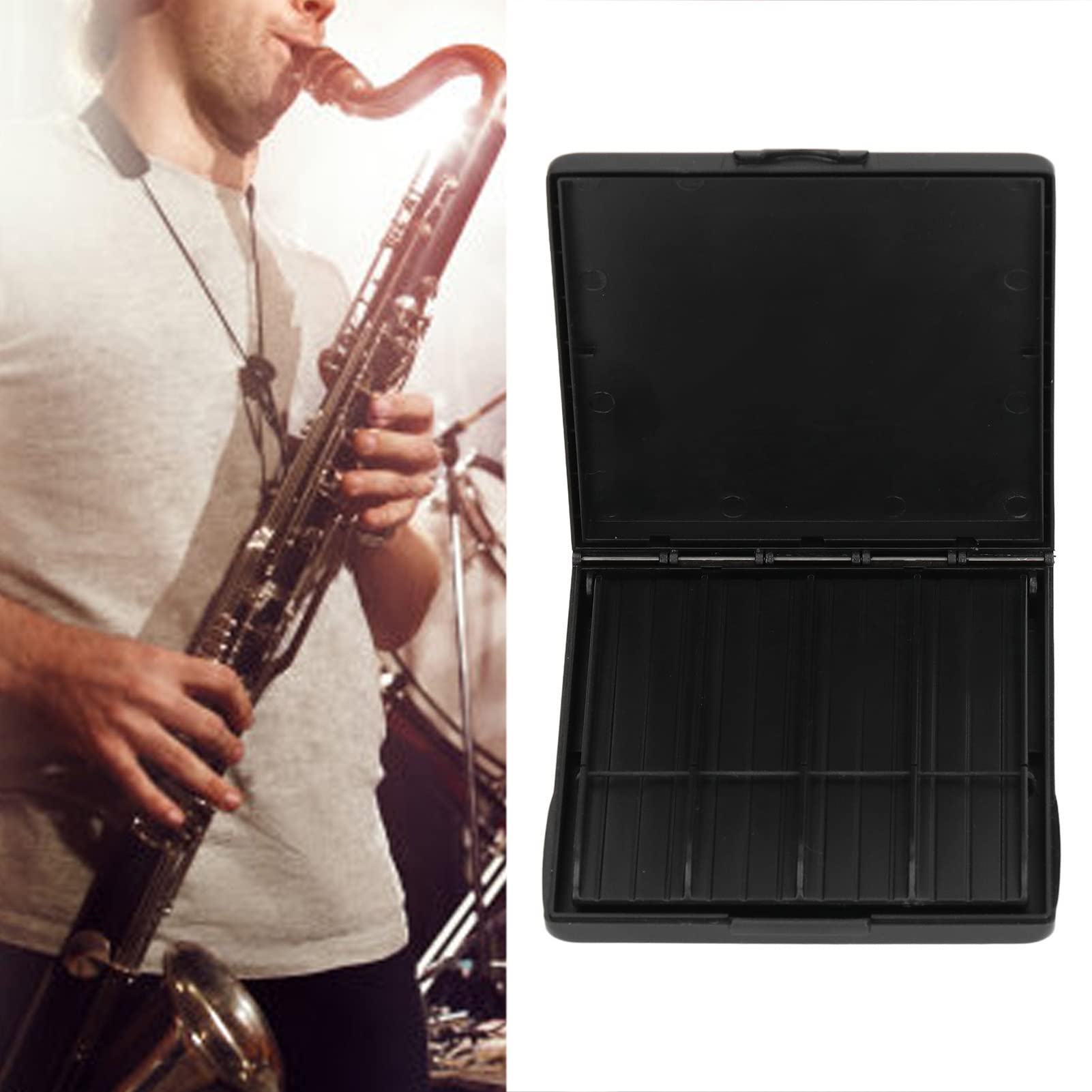 Custodia per Ance, 8 Pezzi in ABS Resistente All'acqua e All'usura Custodia per Ance per Clarinetto per Sassofono con Scanalatura Facile da Riporre e Trasportare