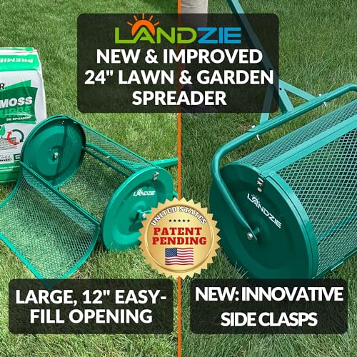 Refined and 

24-Inch Compost and Peat Moss Spreader for Lawn and Garden