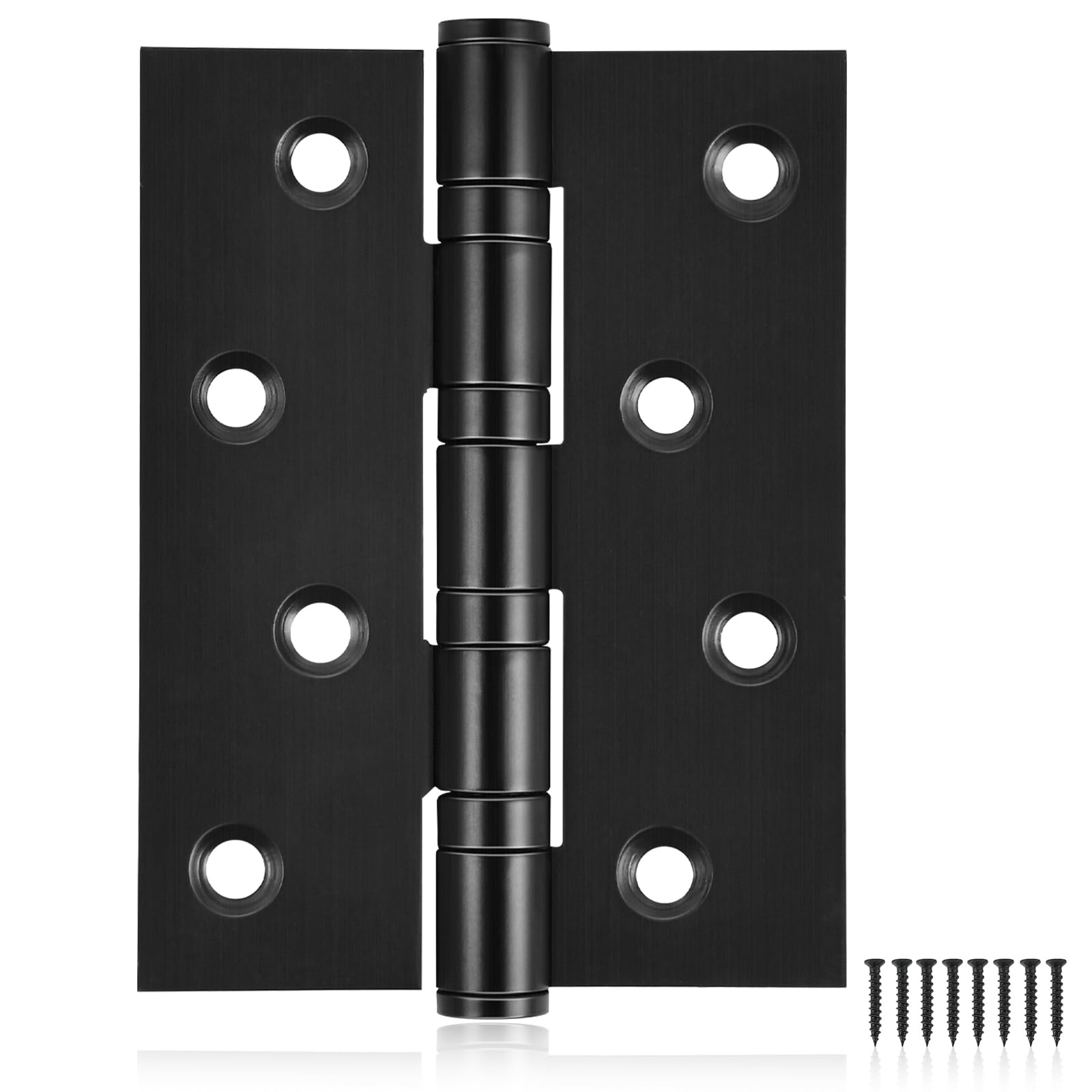 MOZCORN 6-Pack Black Door Hinges 4 Inch