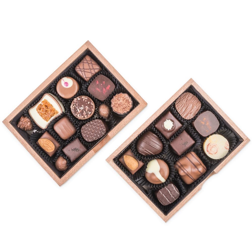 Chocolaterie - Vatertag - Pralinen - 20 Edle Pralinen | Geschenk | Vater | Geburtstag | Weihnachten | Geschenkidee | Schokolade | Süßigkeiten | Vatertagsgeschenk | Weihnachtsschokolade