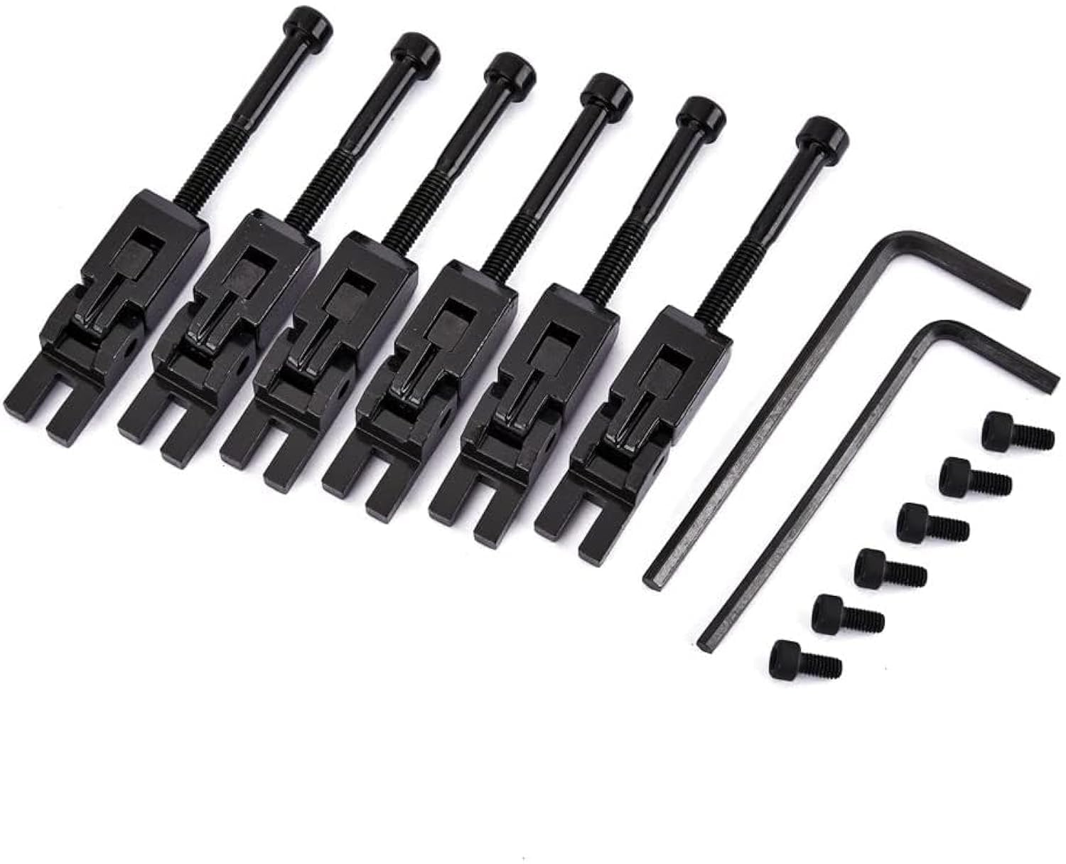 Set of 6 Double Locking System Tremolo Locked Saddles for Floyd Rose Guitar with String Lock Screws