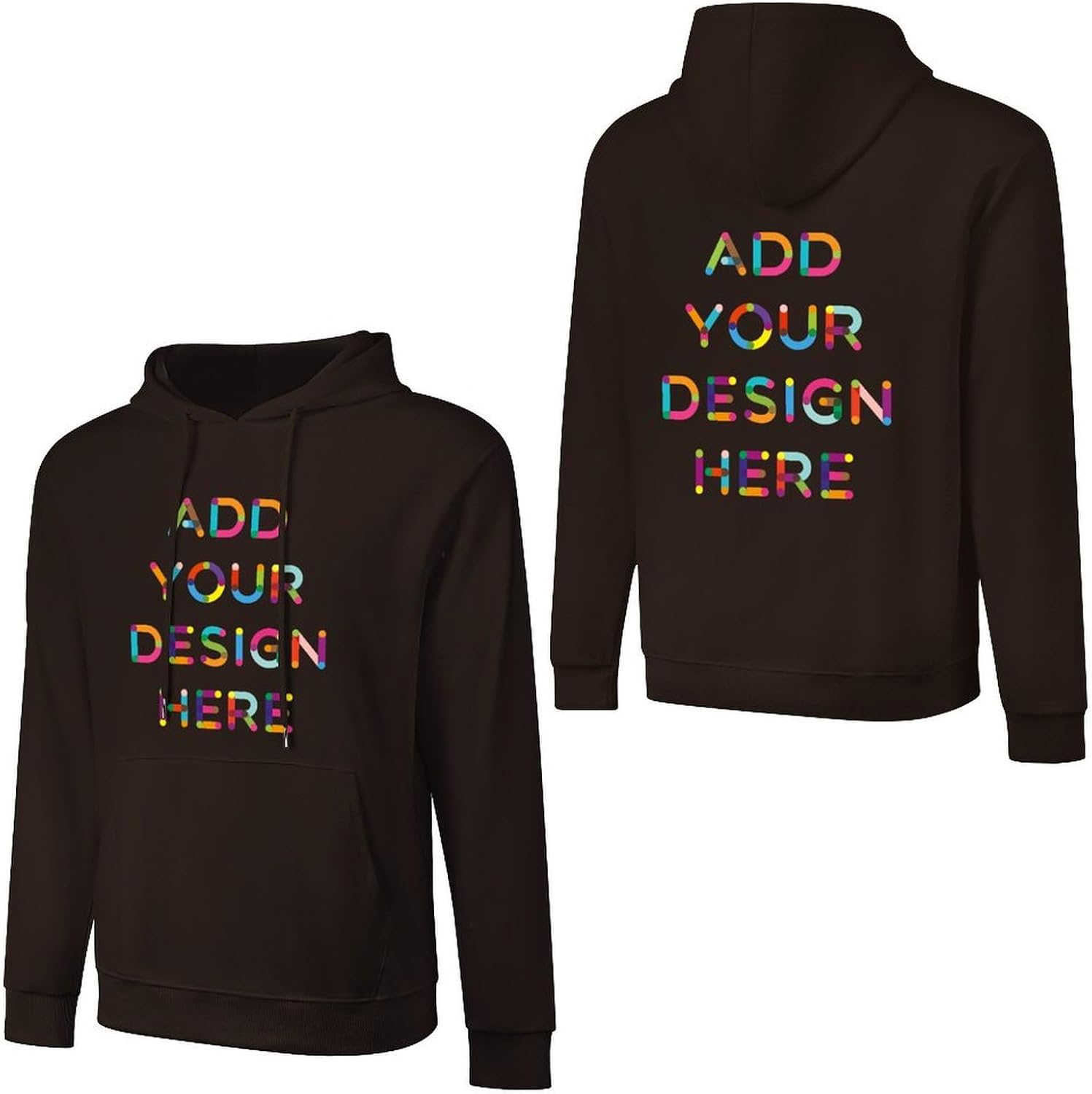 Custom Adult Male Man Boys Pure Cotton Hooded Sweater Add Your Own Image and Text Design Personalized Birthday Gifts for Boyfriend Husband