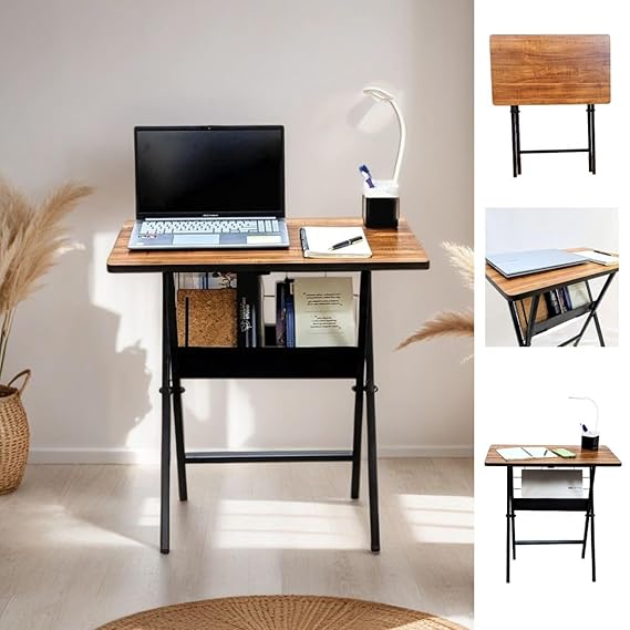 ANEXO Metal Folding Computer Table | Work from Home for Laptop Table ...