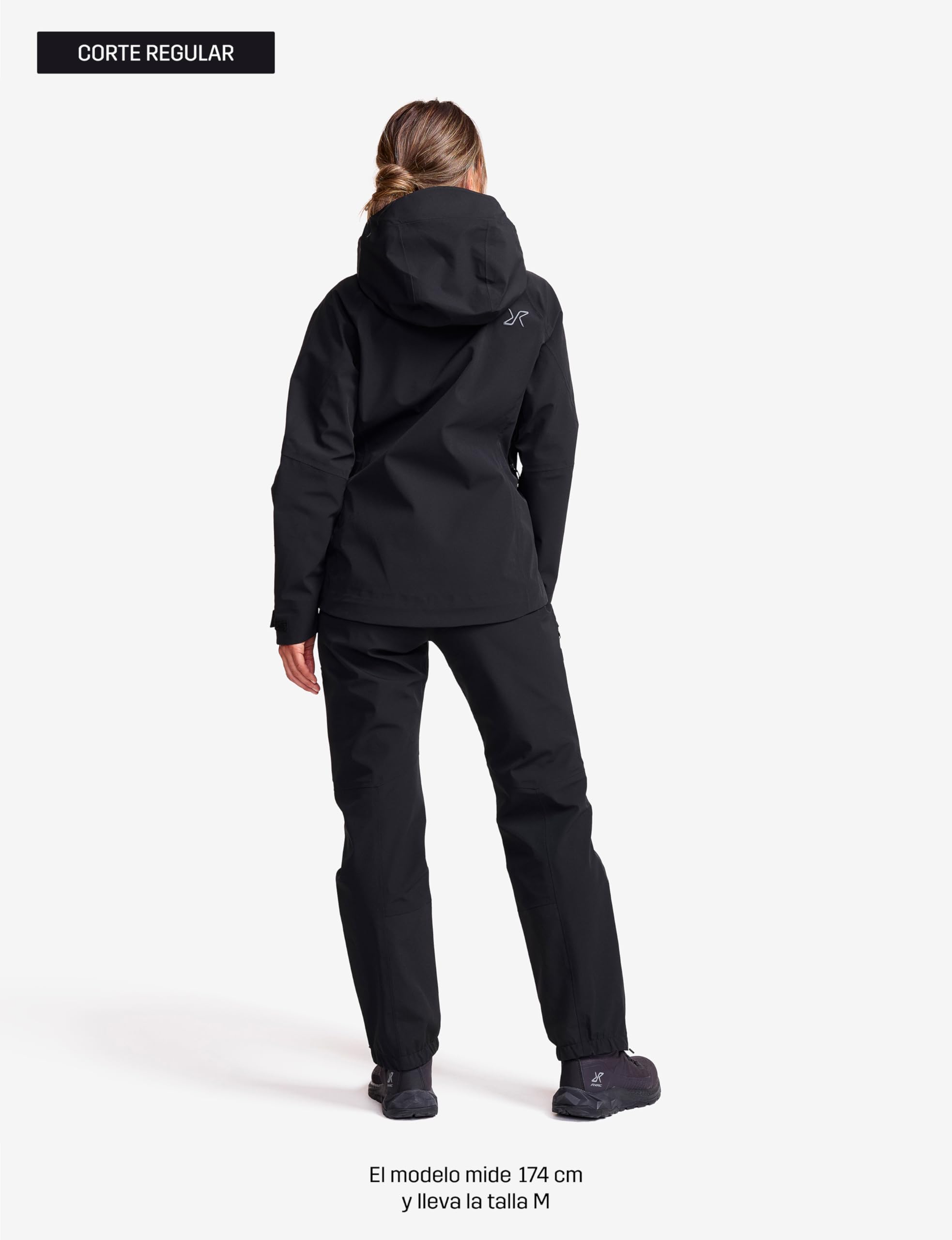 RevolutionRace Cyclone 3L Shell Jacket para Mujer, Chaqueta Impermeable con Reflectores Recco para Senderismo
