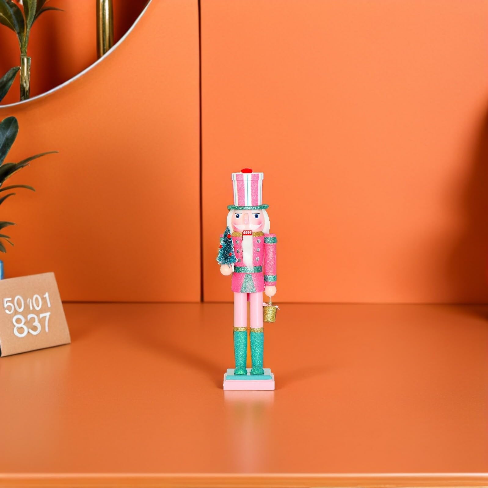 BESPORTBLE Holz Nussknacker Figur Nussknacker Soldaten Dekorative Statue Klassische Weihnachtsdekoration für Kaminsims Sammlerfigur Innen