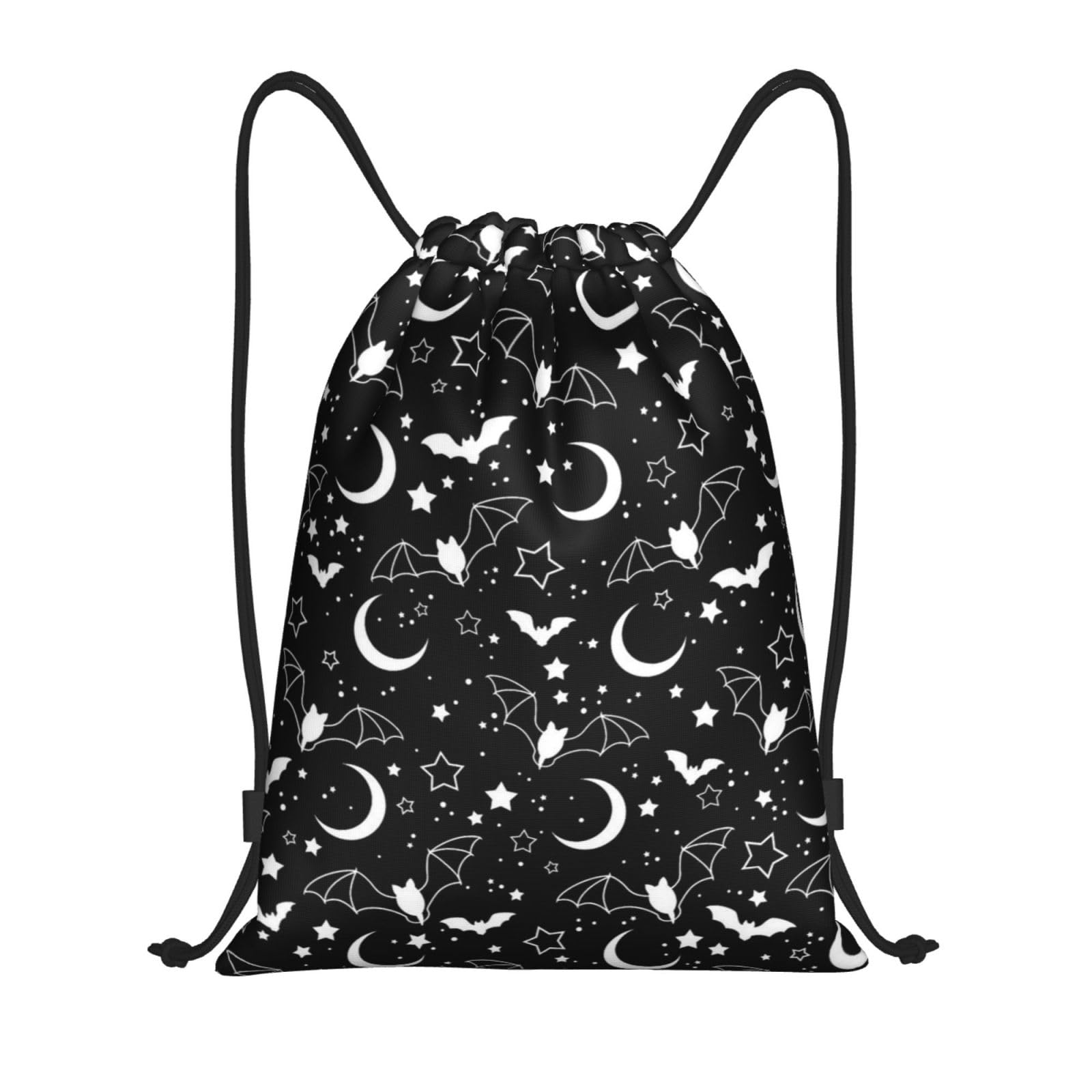 MANQINF Goth Bats Horror Drawstring Bag,Fashion Sport Gym Drawstring Backpack Beach Travel Sackpack for Men Women