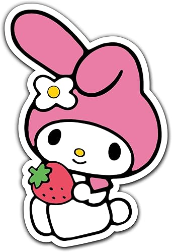 WSQ Hello Melody - Calcomanía de vinilo de alta calidad, varios colores para parachoques de automóvil, camión, camioneta, SUV, ventana, ventana,